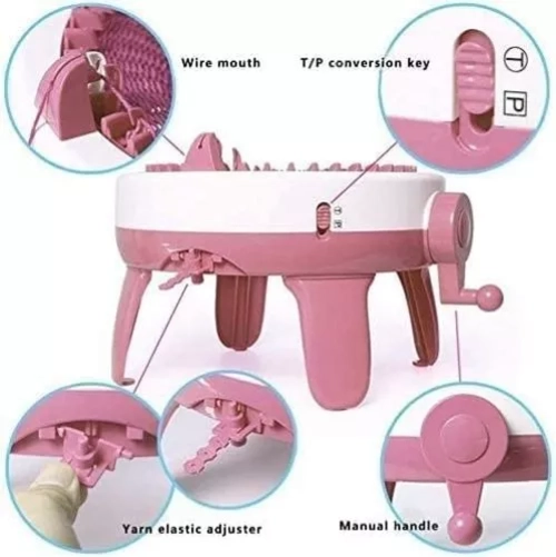 MAQUINA PARA TEJER MANUAL 40 AGUJAS TELAR GIRATORIO - 4