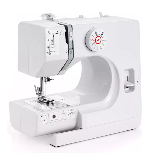 MAQUINA DE COSER RECTA PORTATIL PEDAL ELE CTRICA CON LUZ EN COLOR BLANCO - 1