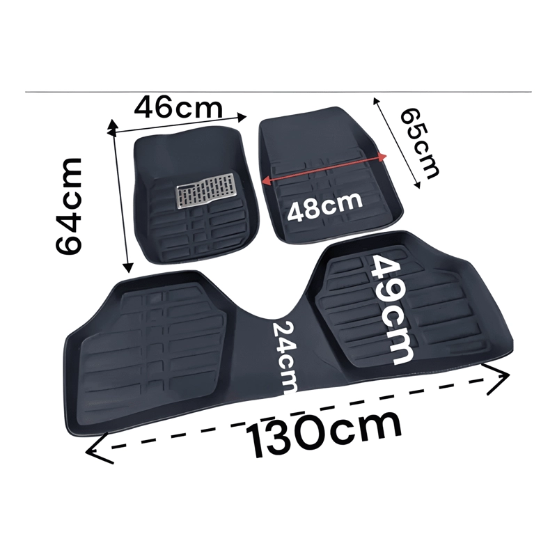 JUEGO FELPUDOS PROTECTOR PISOS PVC MERCEDES BENZ CLASE GLA - 1