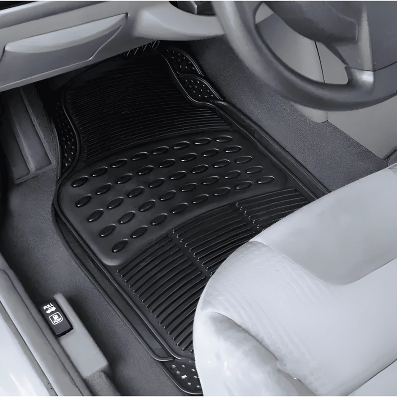 ALFOMBRA PISO DE GOMA AUTO UNIVERSAL 3 PIEZAS CAMELLO #761 - 4