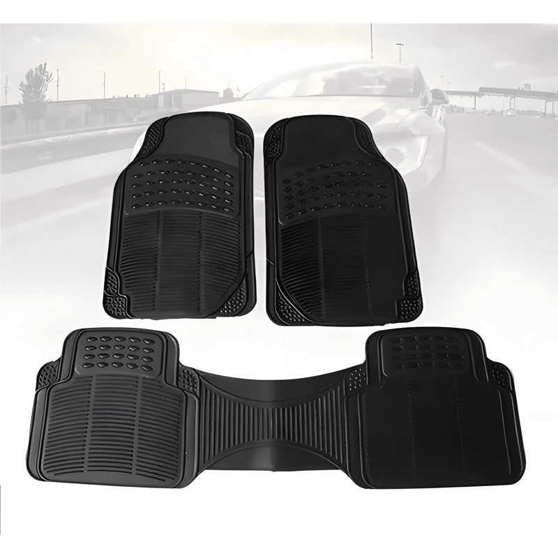 SET 3 PIEZAS PISOS DE GOMA PARA VEHICULOS UNIVERSAL AUTO - 1