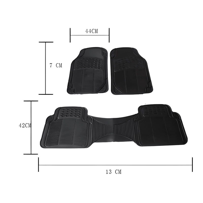 SET 3 PIEZAS PISOS DE GOMA PARA VEHICULOS UNIVERSAL AUTO - 2
