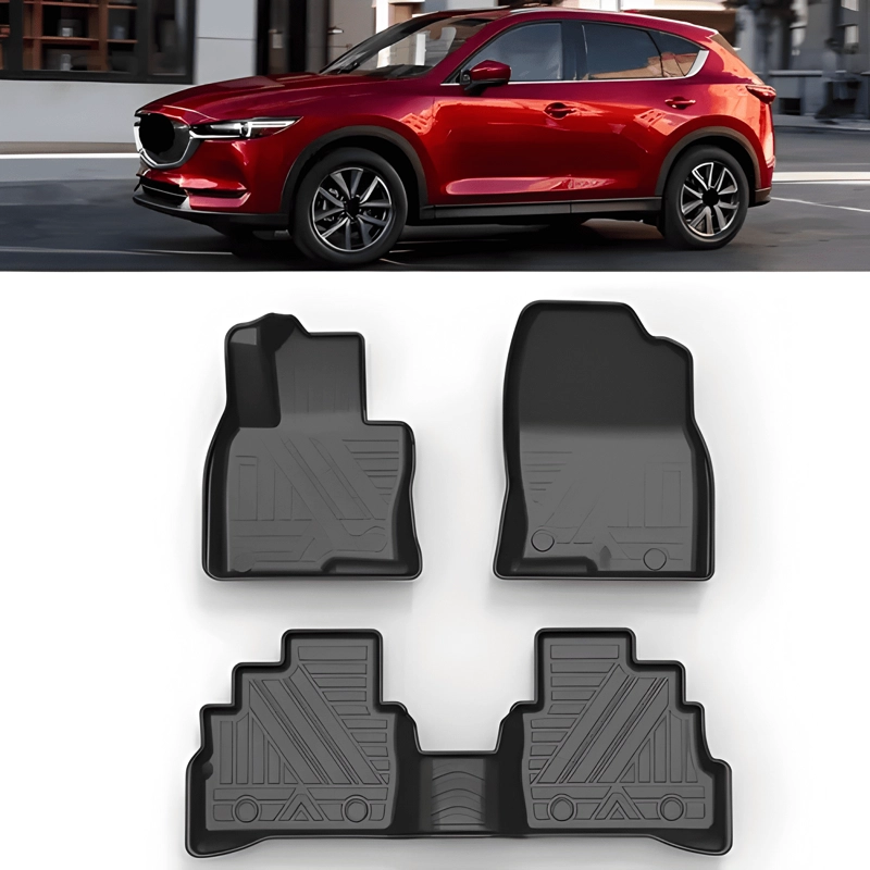 4 PIEZAS CUBRE PISOS CALCE PERFECTO PARA MAZDA CX5 NEGR #424 - 2