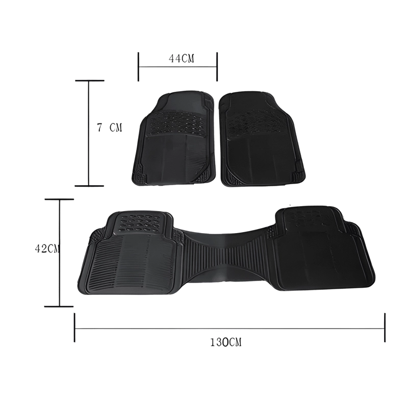 SET 3 PIEZAS PISOS GOMA VEHICULOS UNIVERSAL AUTO - 1