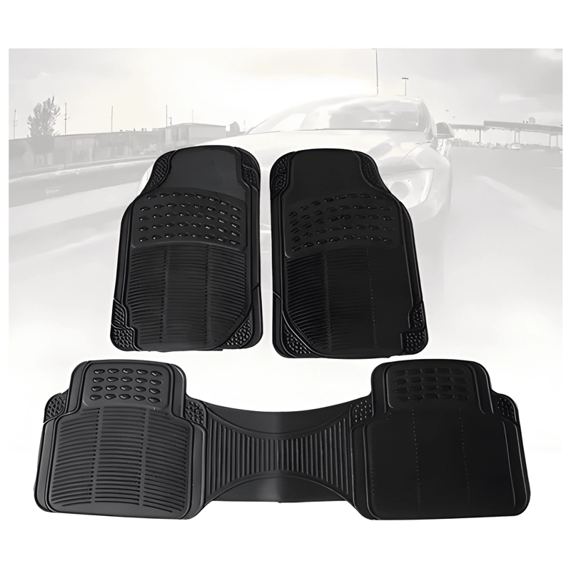 SET 3 PIEZAS PISOS GOMA VEHICULOS UNIVERSAL AUTO - 4