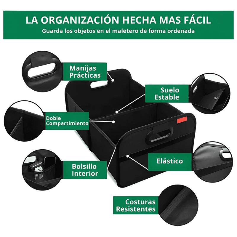 CAJA ORGANIZADORA DE MALETA AUTO BOLSO MALETERO PLEGABL #934 - 2