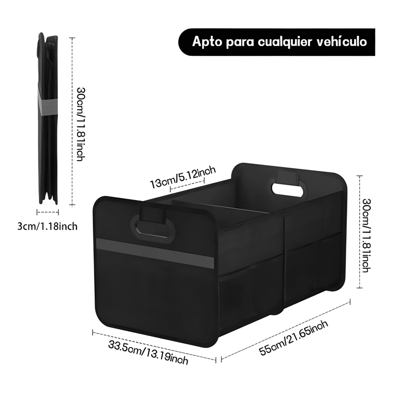ORGANIZADOR AUTO CAJA BOLSO PLEGABLE MALETERO VEHICULOS - 1