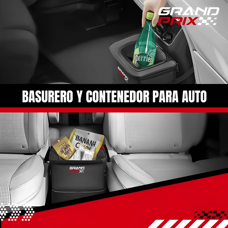 BASURERO PARA AUTO GRANDPRIX ORGANIZADOR PORTATIL IMPERMEABL - 1