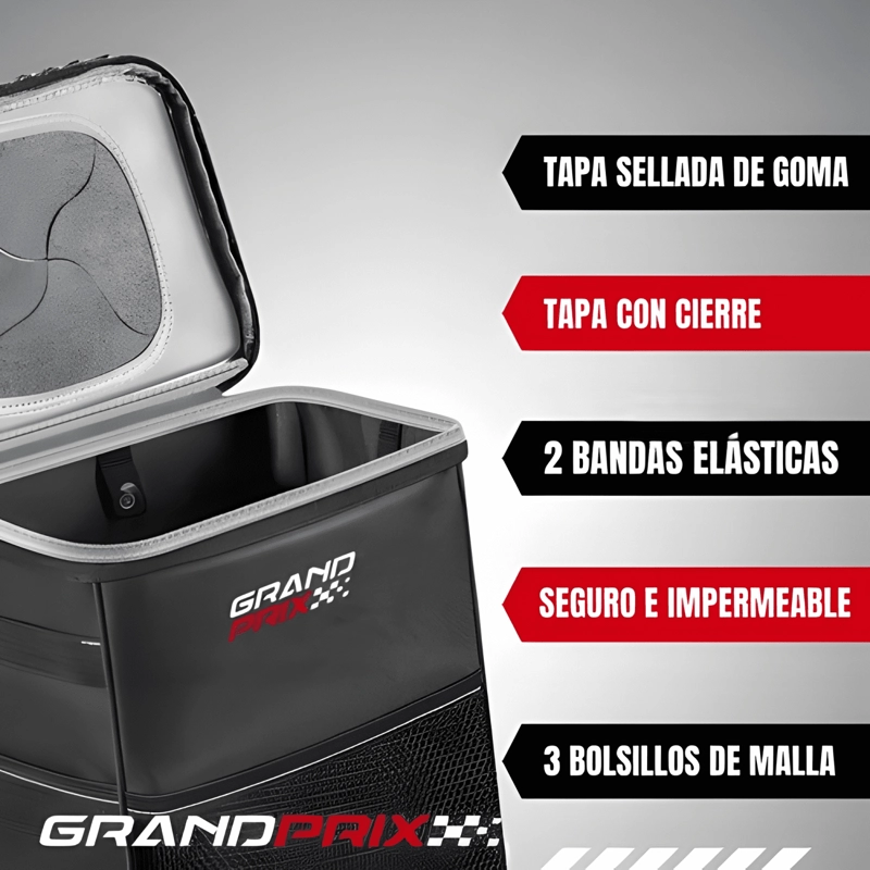 BASURERO PARA AUTO GRANDPRIX ORGANIZADOR PORTATIL IMPERMEABL - 2