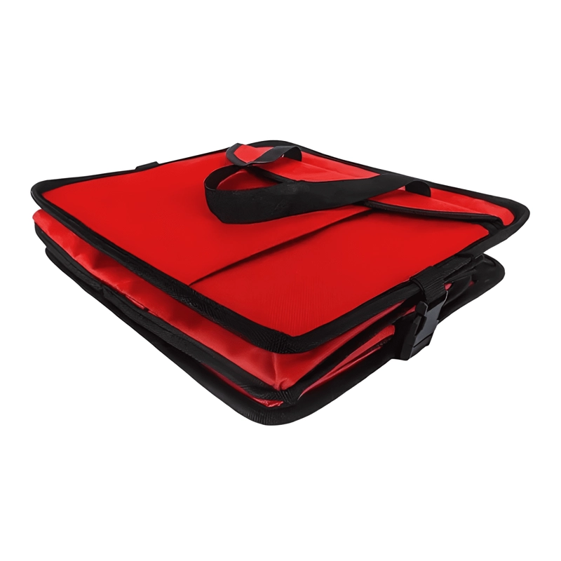 BOLSO ORGANIZADOR COOLER PLEGABLE MALETERO AUTO ROJO - 3