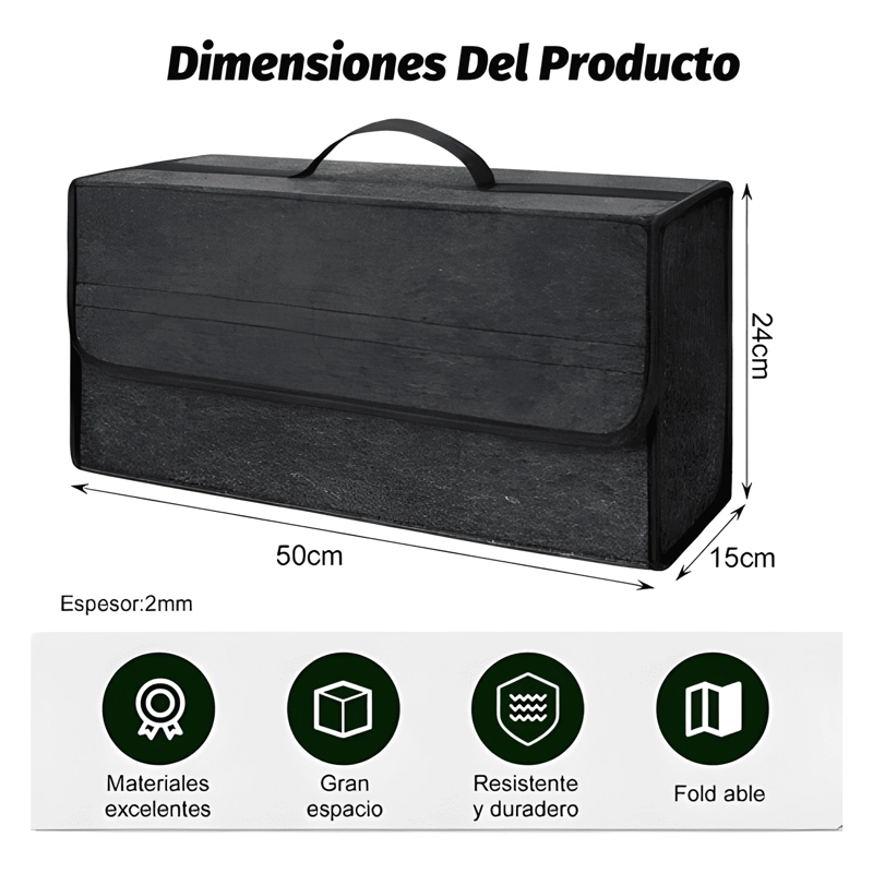 BOLSO MALETIN ORGANIZADOR ALFOMBRA MALETERO AUTO ORGANI #803 - 1