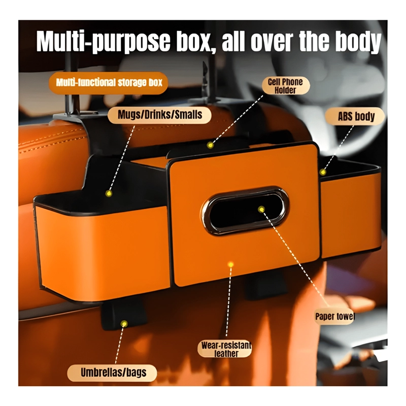 X2 ORGANIZADOR MULTIUSO AUTO RESPALDO DE ASIENTO PORTAVASOS - 2