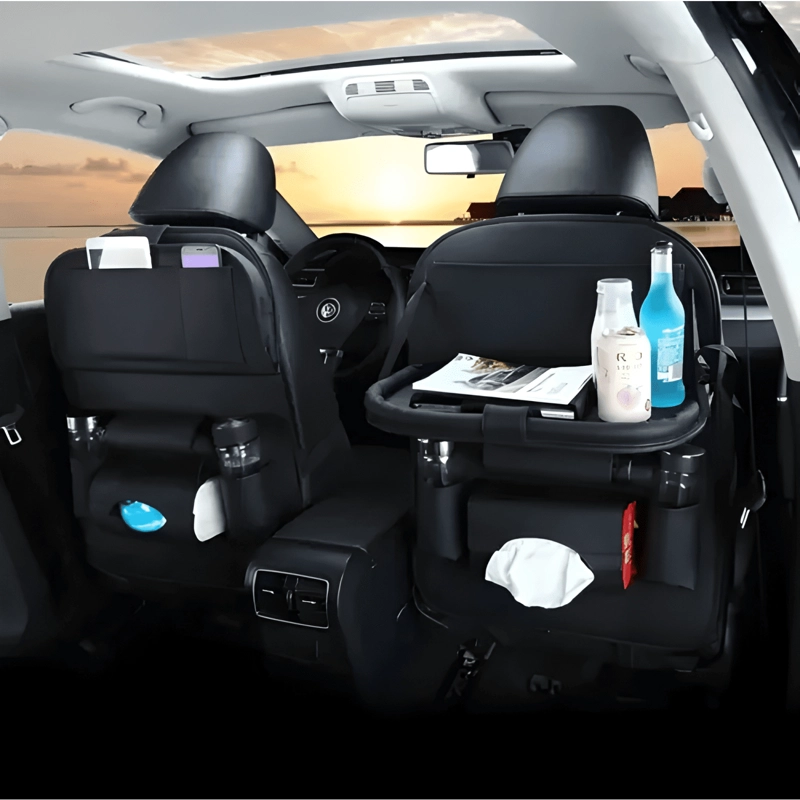 X2 ECOCUERO ORGANIZADOR AUTO RESPALDO DE ASIENTO PORTAV #687 - 1