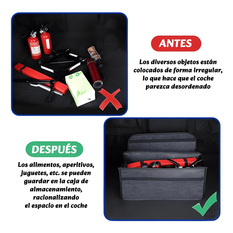 BOLSA ALMACENAMIENTO AUTOMOVIL ORGANIZADOR DE MALETERO COCHE - 4