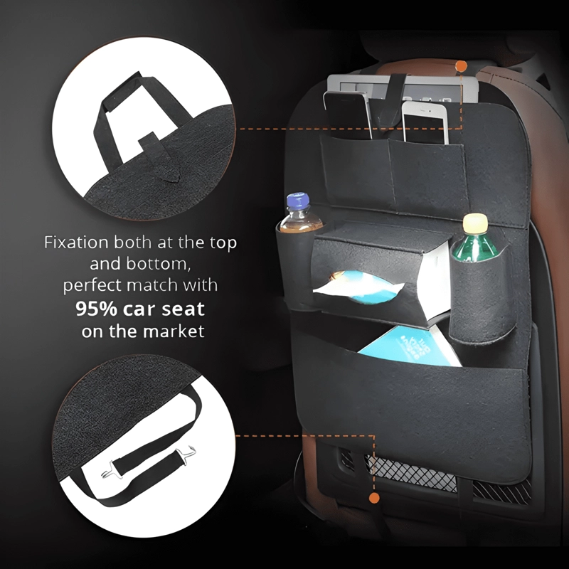 BOLSO ORGANIZADOR PARA RESPALDO ASIENTO TRASERO DE AUTO #698 - 1