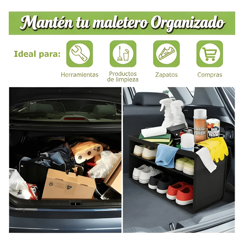 BOLSO MALETIN ORGANIZADOR ALFOMBRA MALETERO AUTO ORGANI #740 - 2