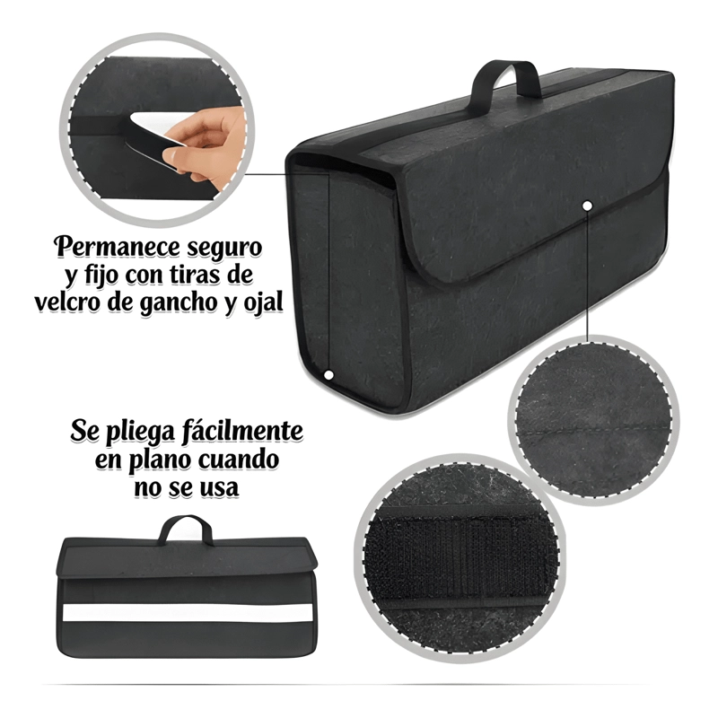 BOLSO MALETIN ORGANIZADOR ALFOMBRA MALETERO AUTO ORGANI #740 - 3