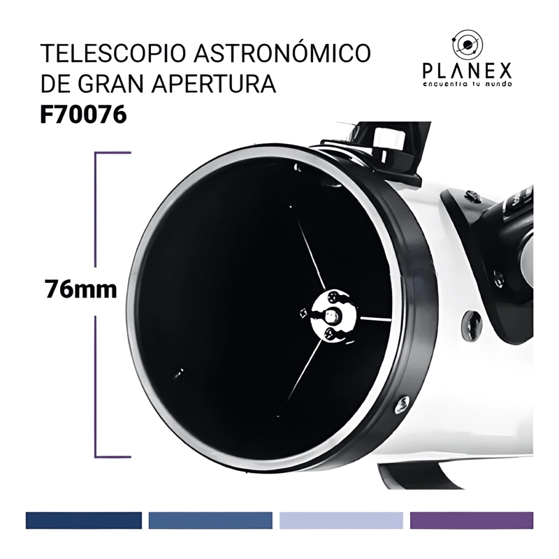 TELESCOPIO ASTRONOMICO PLANEX F70076 ASTRONOMICO 76X BLANCO - 2