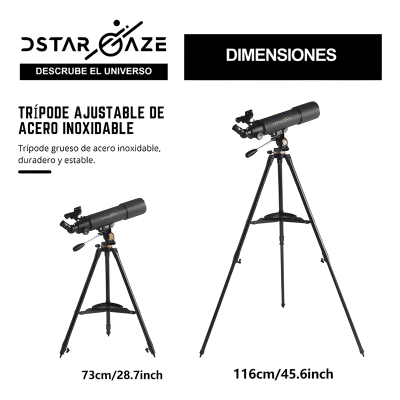 TELESCOPIO ASTRONOMICO PROFESIONAL 50080M PLUS NEGRO - 2