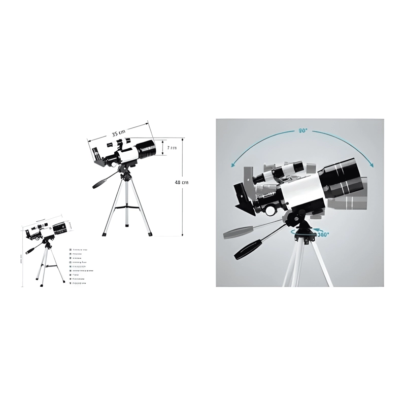 TELESCOPIO MONOCULAR ASTRONOMICO PROFESIONAL F30070M - 2