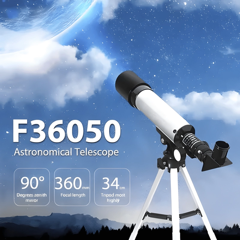 TELESCOPIO ASTRONOMICO F36050 MONOCULAR ZOOM PLATEADO - 2