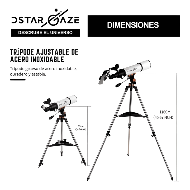 TELESCOPIO ASTRONOMICO PROFESIONAL 50080M PLUS BLANCO - 2