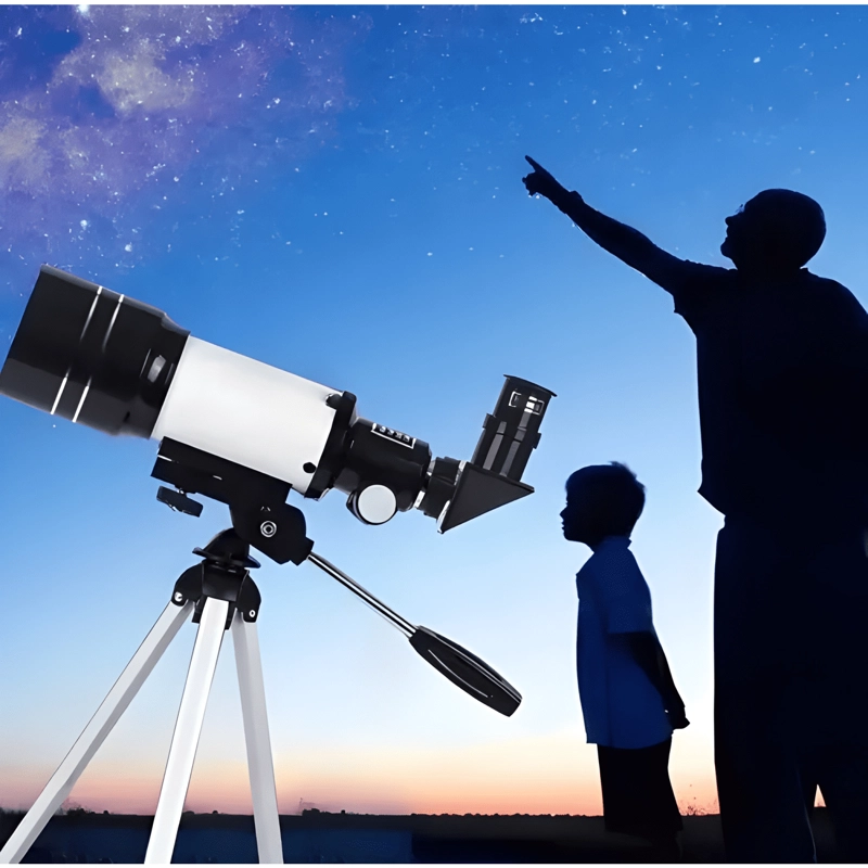 TELESCOPIO MONOCULAR F30070M ASTRONOMICO PLATEADO - 4