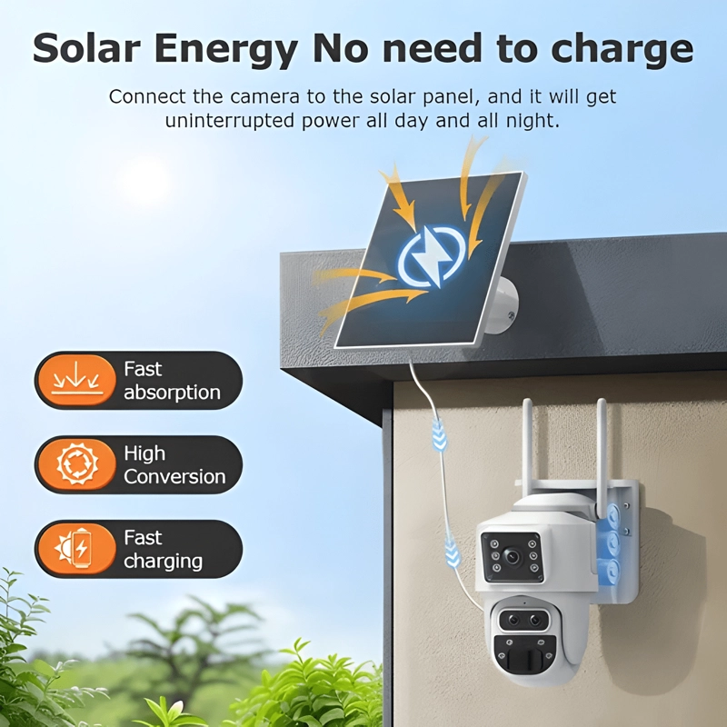 CAMARA DE VIGILANCIA PTZ JERZOU SOLAR WIFI EXTERIOR 6MP - 2