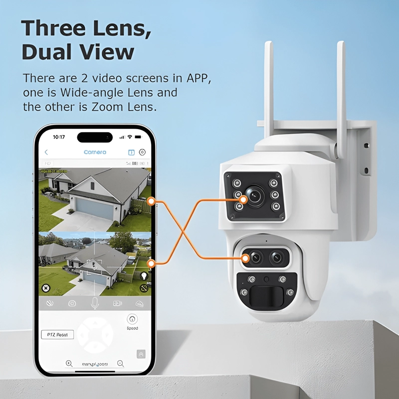 CAMARA DE VIGILANCIA PTZ JERZOU SOLAR WIFI EXTERIOR 6MP - 3