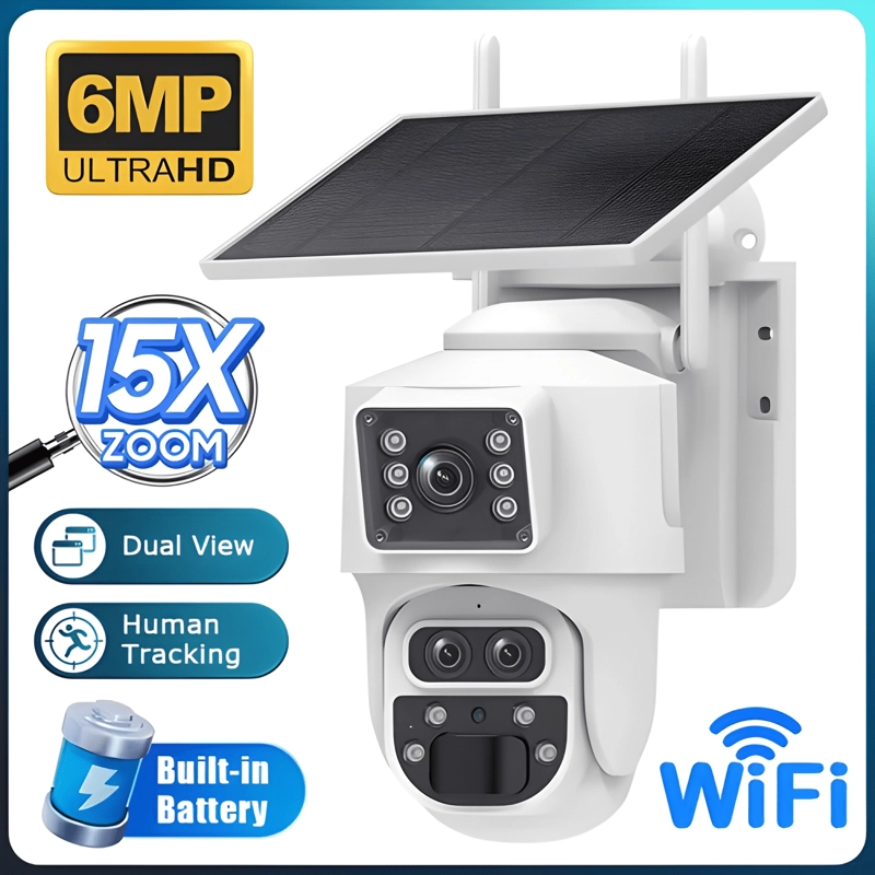 CAMARA DE VIGILANCIA PTZ JERZOU SOLAR WIFI EXTERIOR 6MP - 4