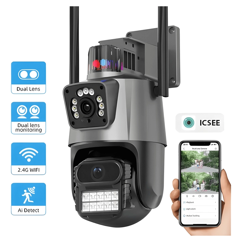 CAMARA DOMO WIFI DOBLE LENTE FULL HD CON ALARMA SEGUIMIENTO - 2