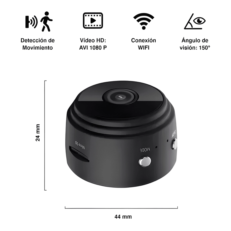 CAMARA DE SEGURIDAD WIFI A9 1080P - MINI - GRABA - ESPIA - 2