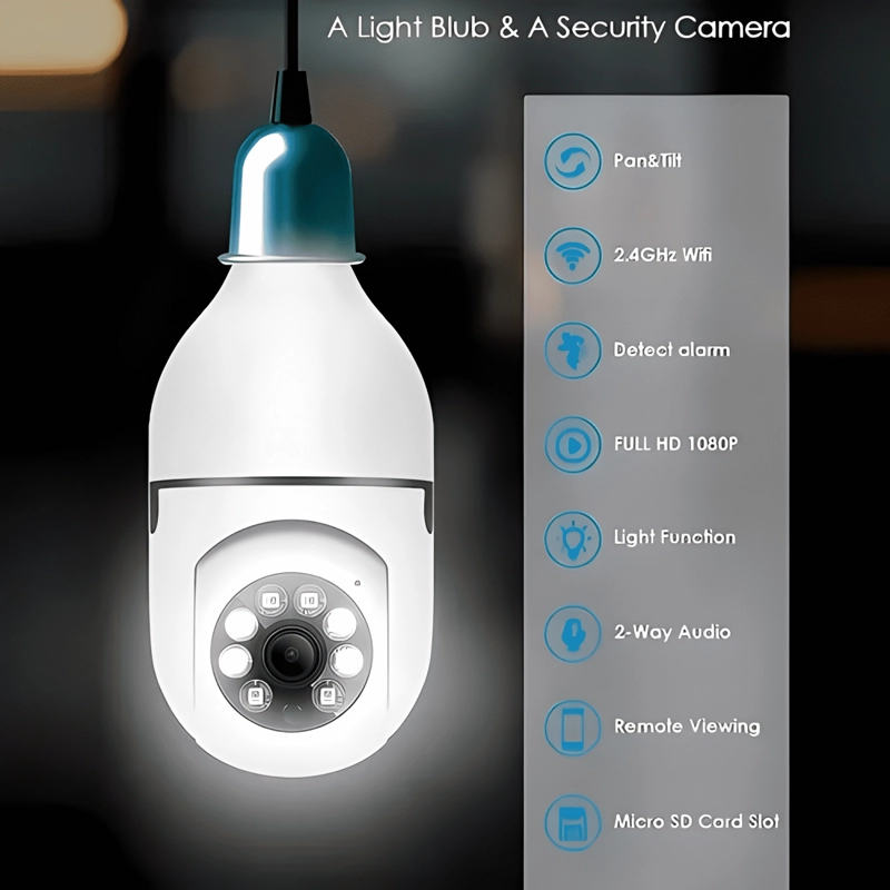 CAMARA SMART IP AMPOLLETA MOTORIZADA 360° NOCTURNA BLANCO - 2