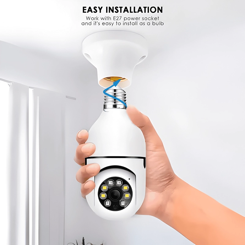 CAMARA SMART IP AMPOLLETA MOTORIZADA 360° NOCTURNA BLANCO - 3