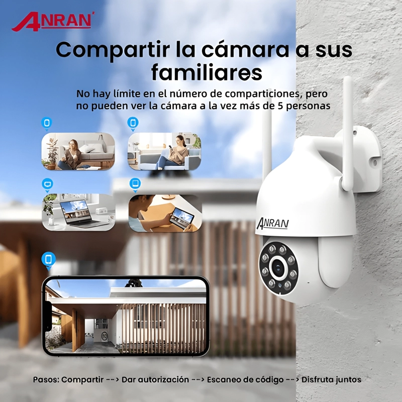 ANRAN 2PCS 5G CAMARA DE SEGURIDAD EXTERIOR WIFI IP HD PLUS - 2