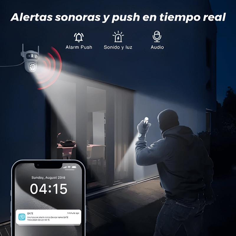 CAMARA DE SEGURIDAD ANBERX A9QQ EXTERIOR WIFI 15MP 3 BLANCO - 1