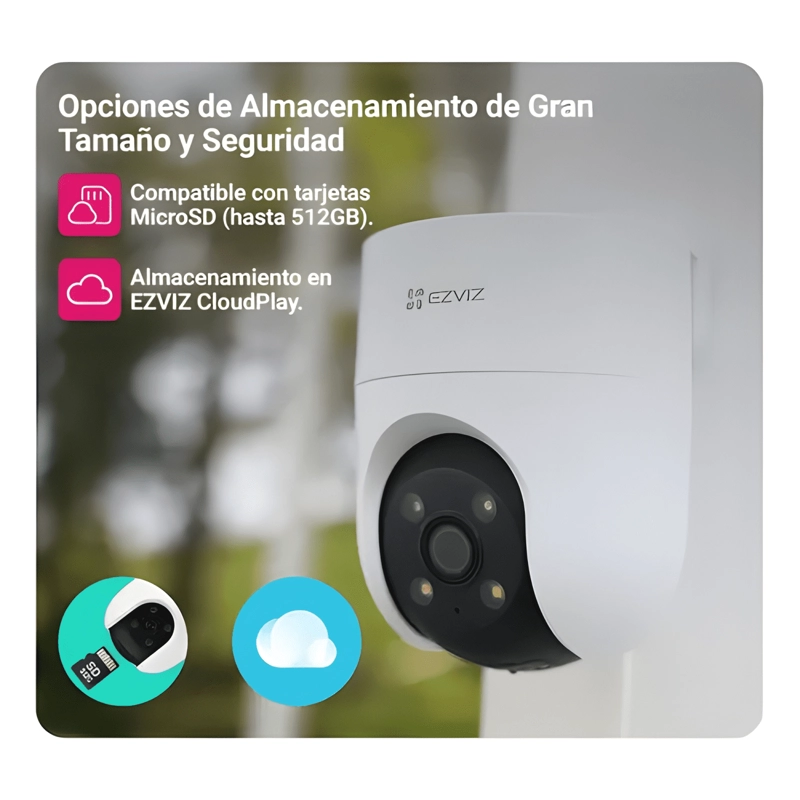 CAMARA FHD 2MP WIFI EXTERIOR / 360° / CS-H8C / EZVIZ BLANCO - 4