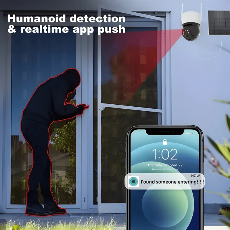 CAMARA DOMO EXTERIOR WI-FI SMART CAMERA SOLAR INALAMBRICA - 4