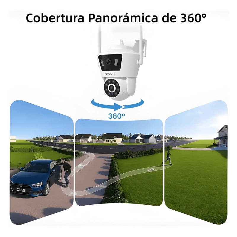 ARCCTV DOBLE LENTE CAMARA SEGURIDAD 4MP EXTERIOR 360° - 2