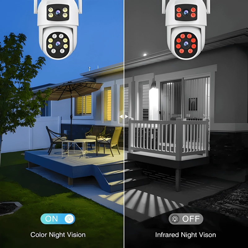 CAMARA DE VIGILANCIA ANBERX WIRELESS 8MP FULL HD CON BLANCO - 1