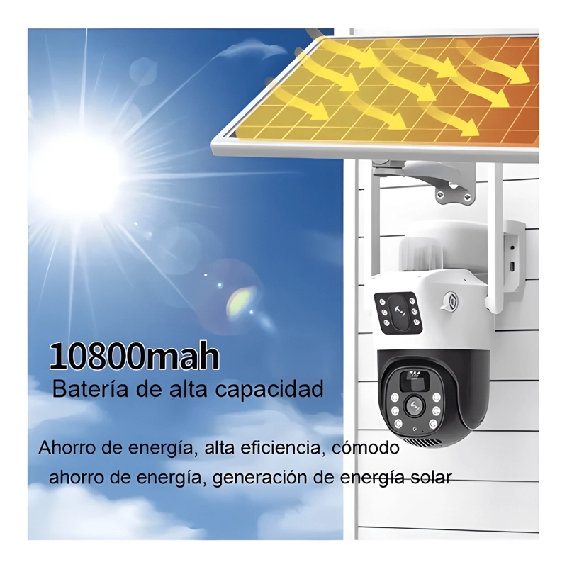 CAMARA SOLAR EXTERIOR 4G INALAMBRICA DOBLE PARA CHIP DE MINI - 3