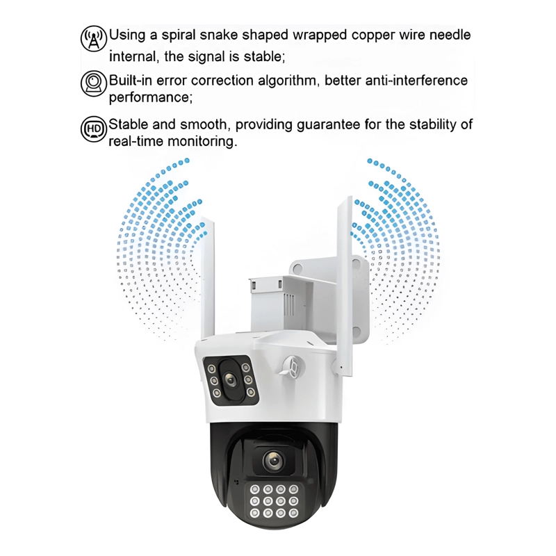 CAMARA DE SEGURIDAD 4K EXTERIOR PANTALLA DUALL 8MP/3LXM - 1