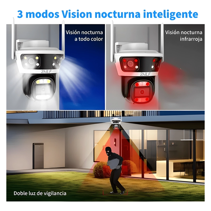 2NLF® 12MP CAMARA DE SEGURIDAD EXTERIOR WIFI IP 360 3 - 4