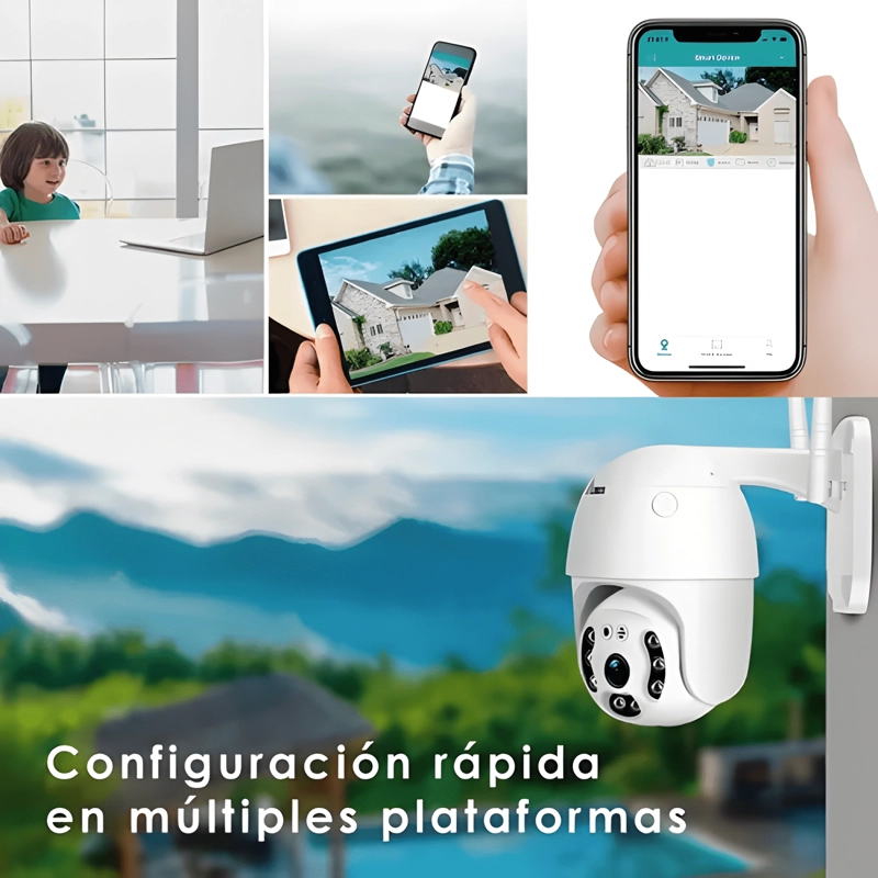 CAMARA DE SEGURIDAD WIFI EXTERIOR 1080P 360° VISION PACK X2 - 3