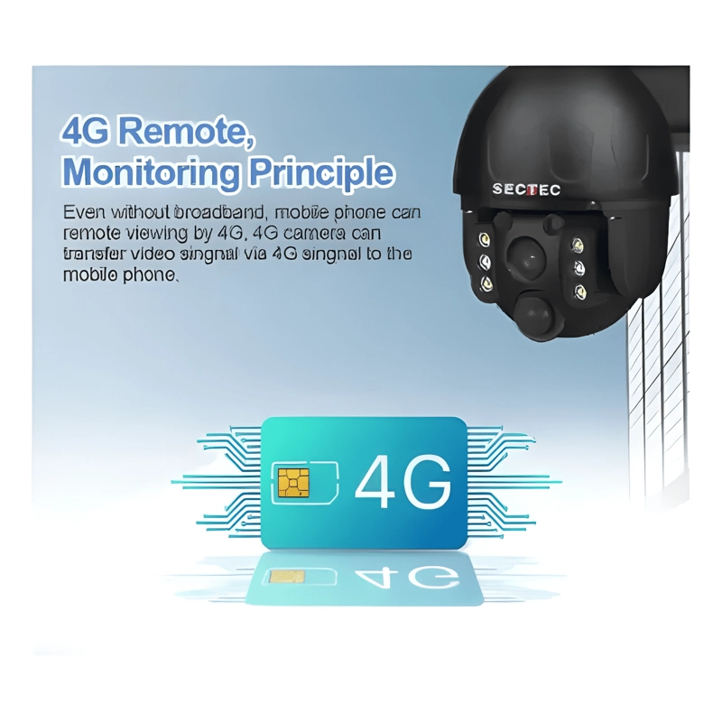 CAMARA VIGILANCIA DE METAL, 4G PANEL SOLAR, INCLUYE CHIP - 3