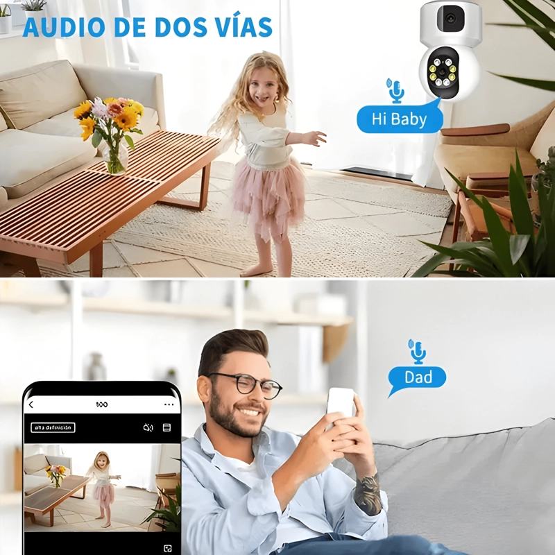 ATSG CAMARA DE SEGURIDAD DOBLE PANTALLA WIFI IP 360 FULL PRO - 2