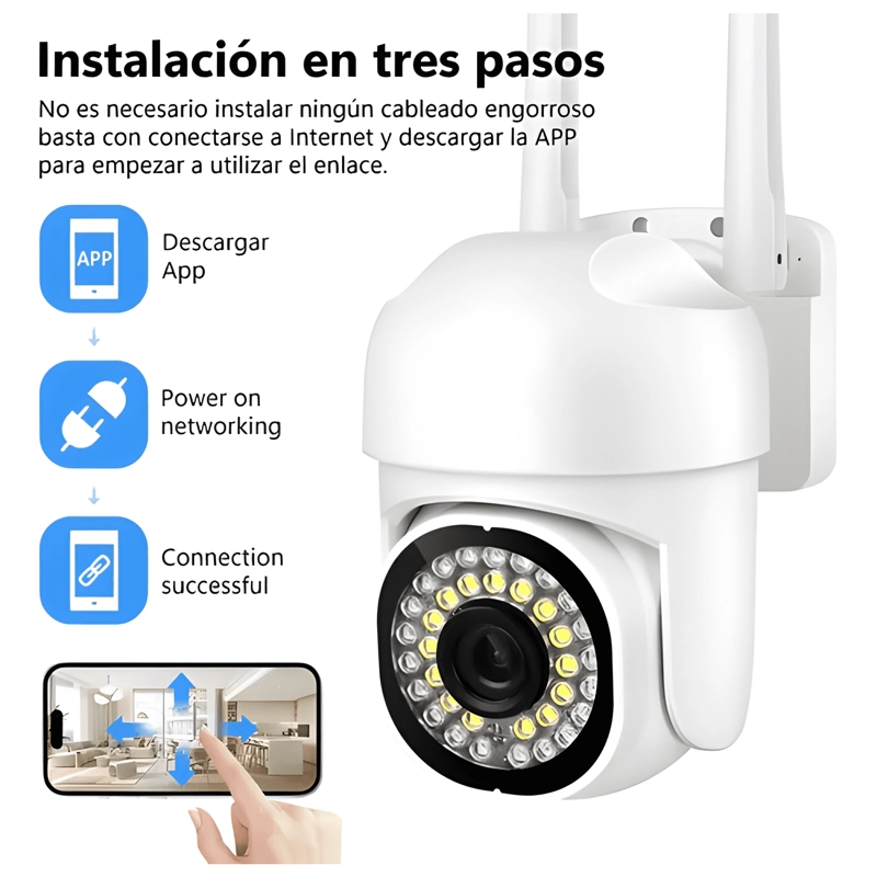 CAMARA IP WIFI EXTERIOR OKAERI INALAMBRICA 1080HD - 2