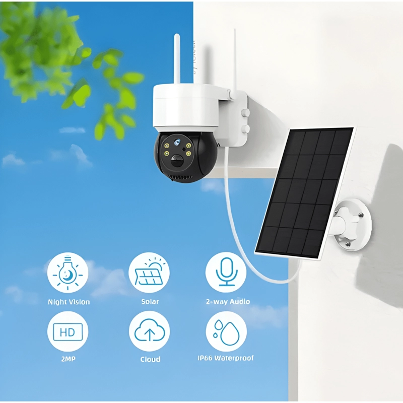 CAMARA SOLAR PARA EXTERIORES IP 1080 INALAMBRICA 360/Q66 JH - 2