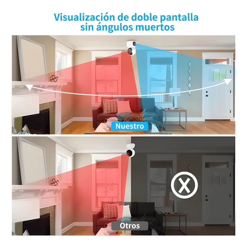 ATSG® CAMARA DE SEGURIDAD DOBLE PANTALLA WIFI IP 360 FULL - 4