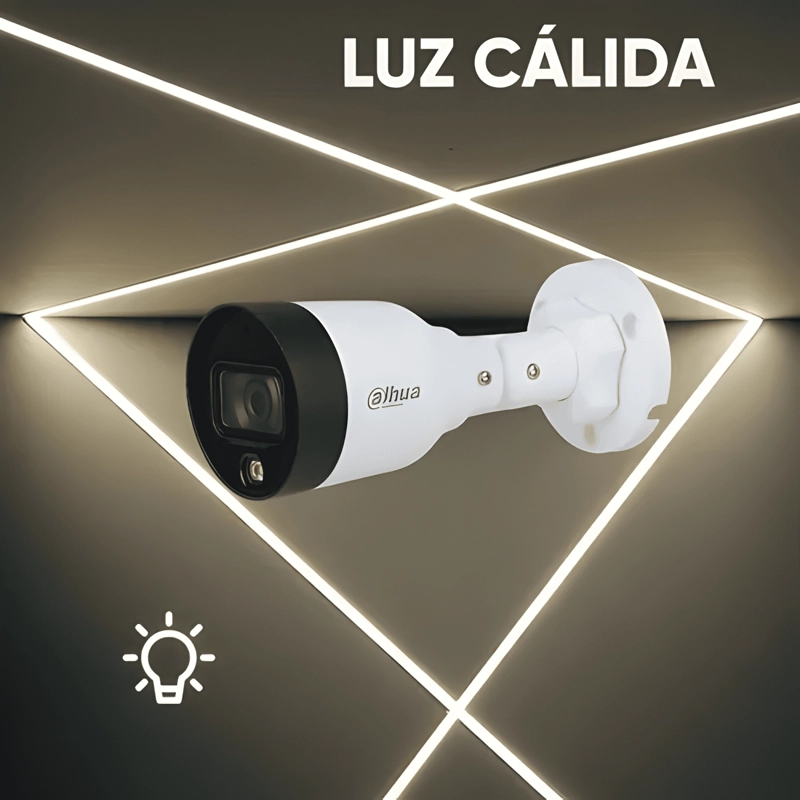 CAMARA IP BULLET DAHUA 4MP FULL COLOR 2.8MM 15MTS BLANCO - 3